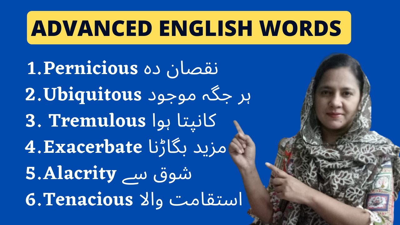 English Vocabulary Words with Urdu Meanings Used on Social Media, Vocab